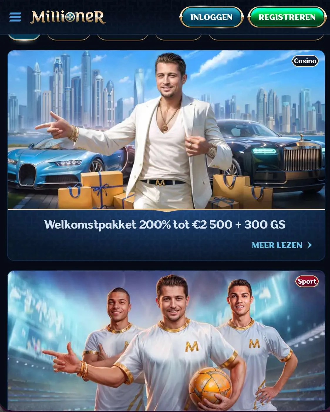 Bonus casino Millioner